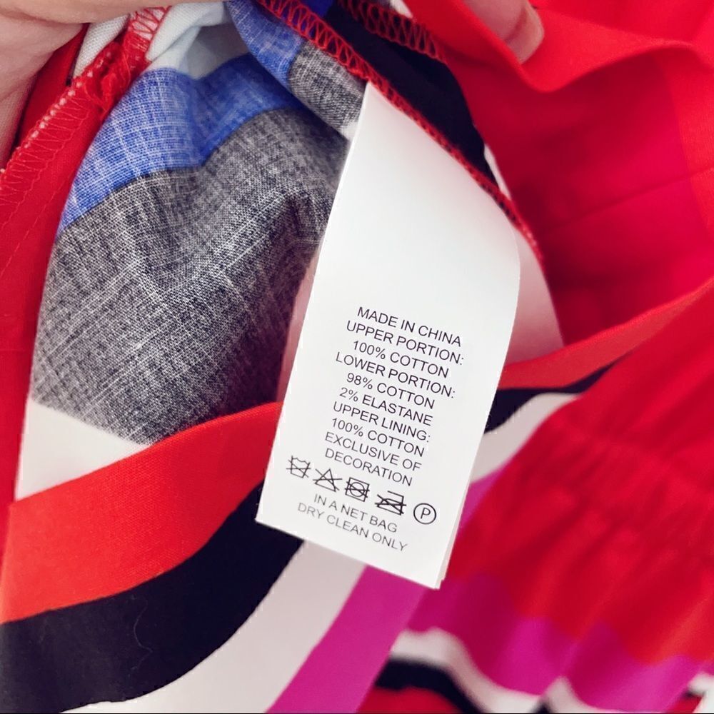 ⭕️ KATE SPADE Dress Red Color Blocking Multi - Picture 8 of 8